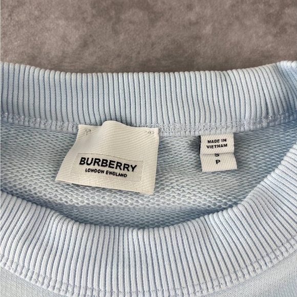 Burberry Logo Print Long Sleeve Sweatshirt S Size - Picture 2 of 3